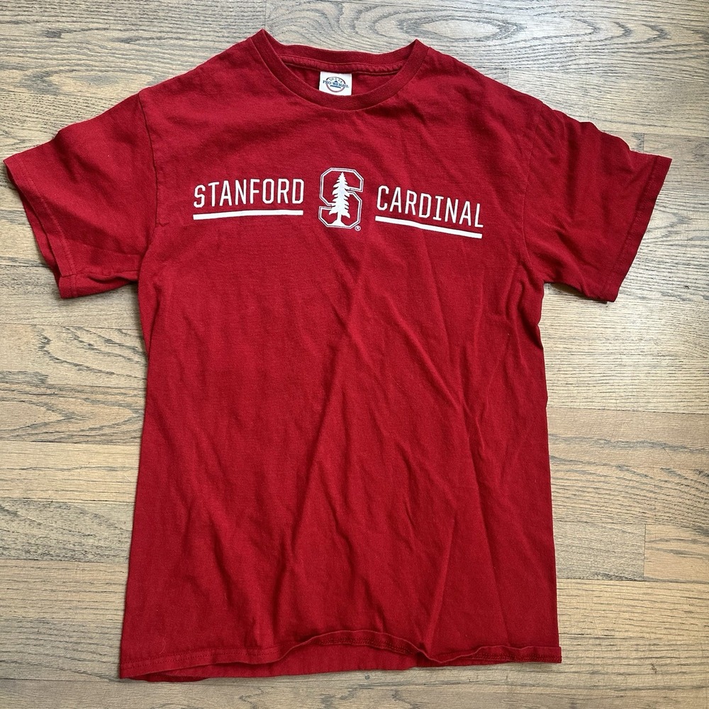 Vintage Stanford Cardinals T Shirt Adult Sz S Red Mens Football Basketball Fan